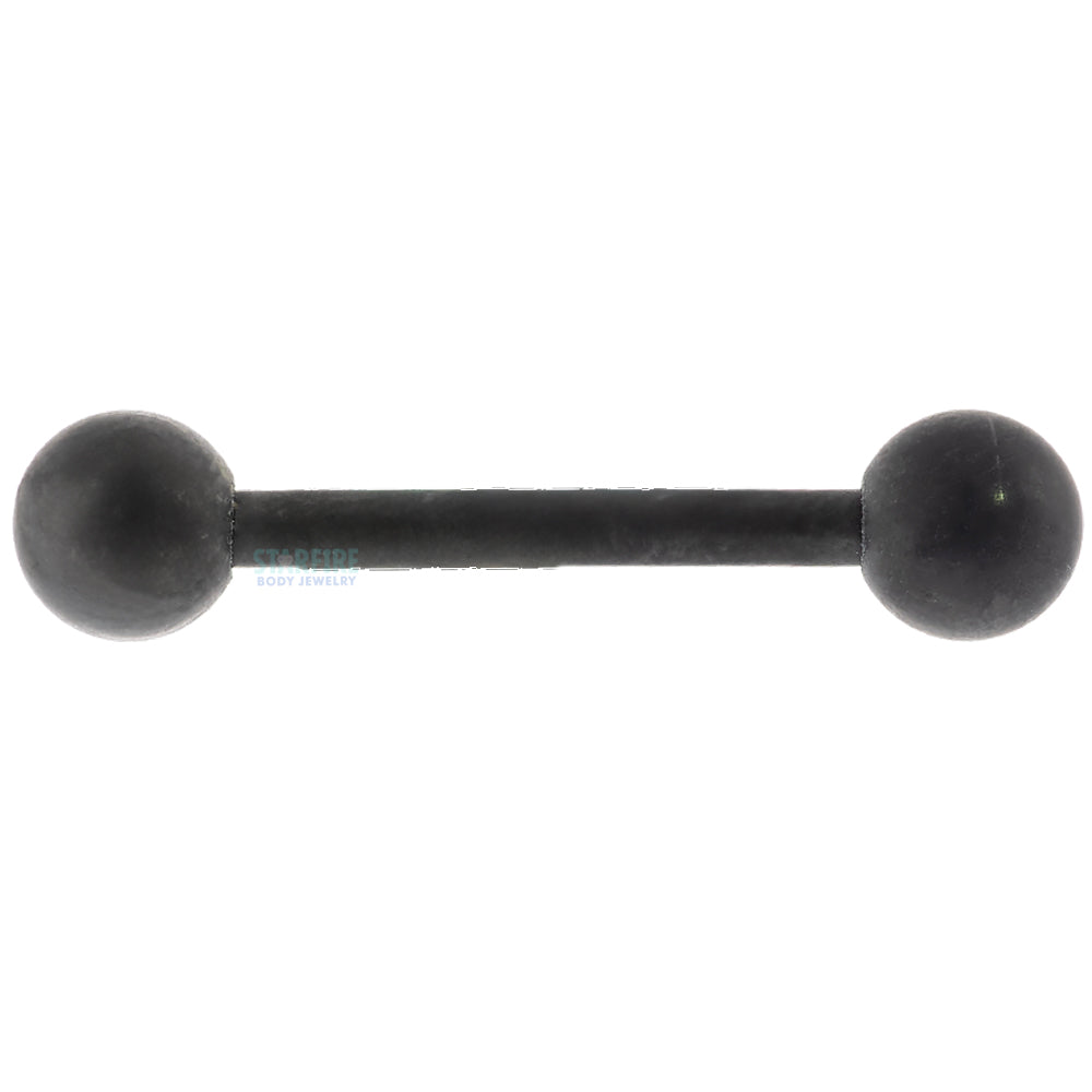 Black Niobium Straight Barbell - 12 ga.