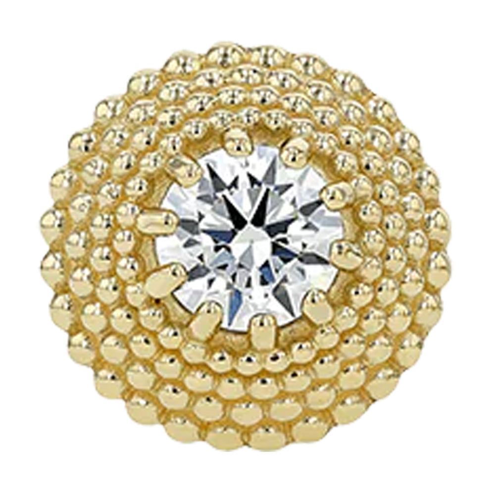 threadless: "Hera" Brilliant-Cut Gem Circle End in Gold
