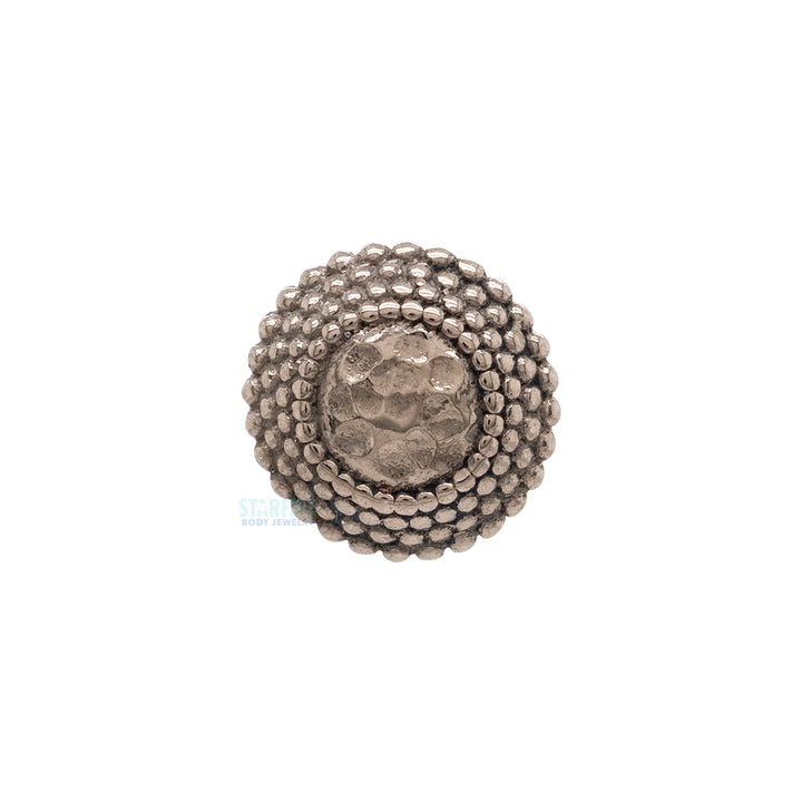 threadless: "Hera" Hammered Finish Circle End in Gold
