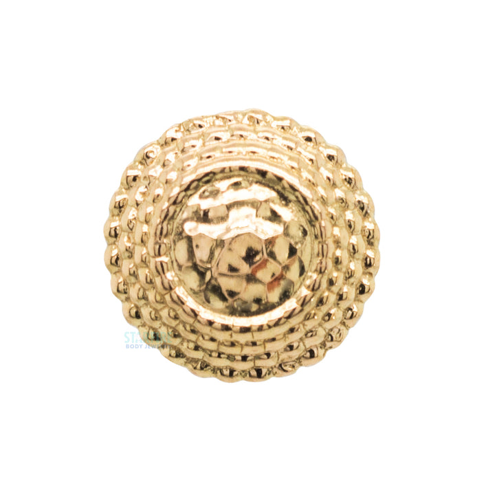 threadless: "Hera" Hammered Finish Circle End in Gold