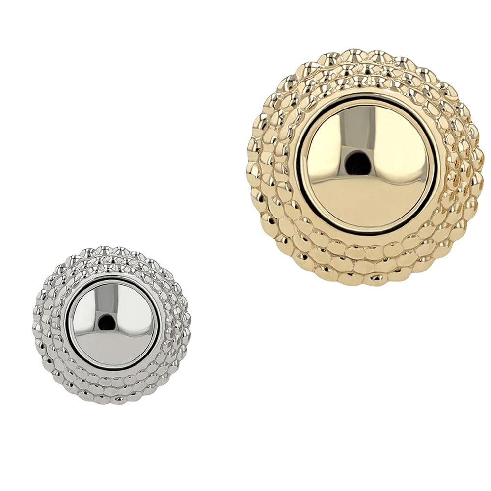 "Hera" Mirrored Finish Circle Threaded End in Gold