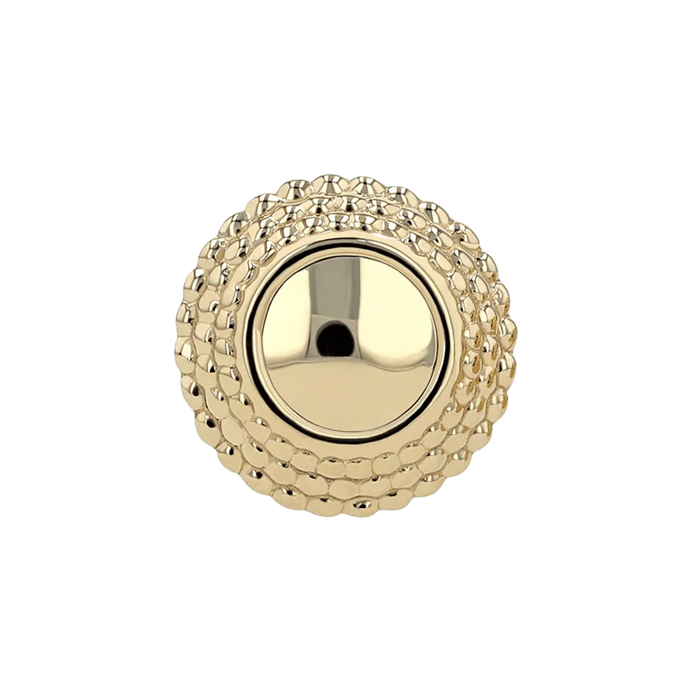 "Hera" Mirrored Finish Circle Threaded End in Gold