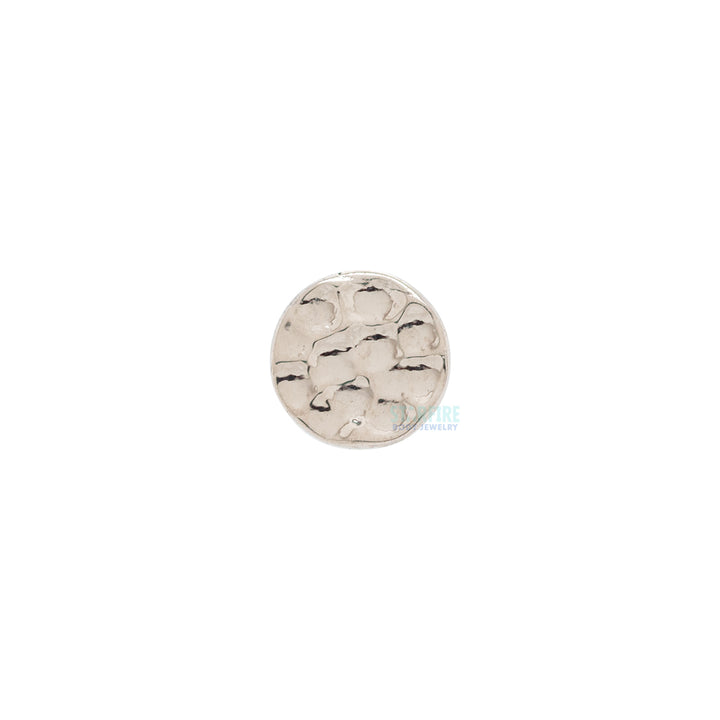 Hammered Disk Threaded End in Gold