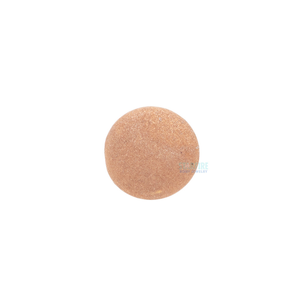 Sandblasted Disk Threaded End in Gold