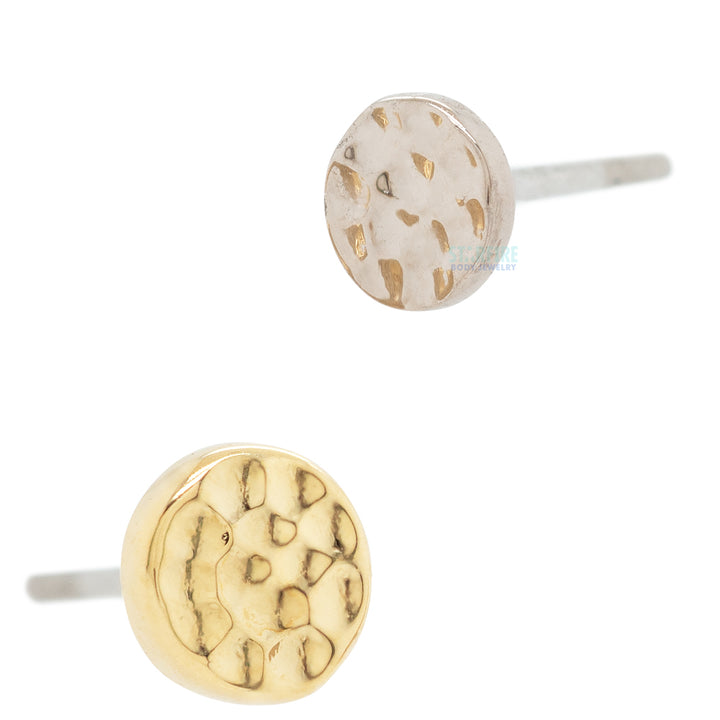 threadless: Hammered Disk End in Gold