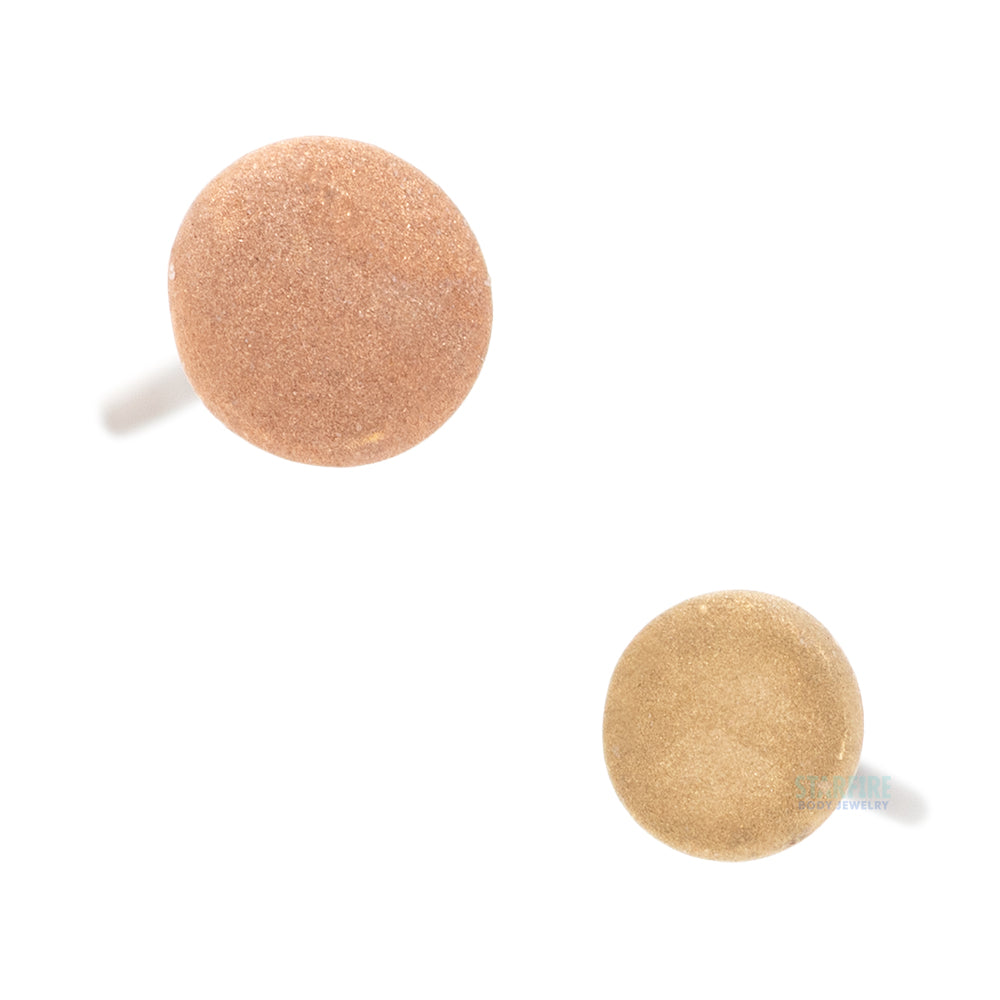 threadless: Sandblasted Disk End in Gold