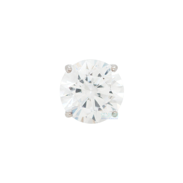 "Tiffany" Prong-Set Brilliant-Cut Gem - on flatback