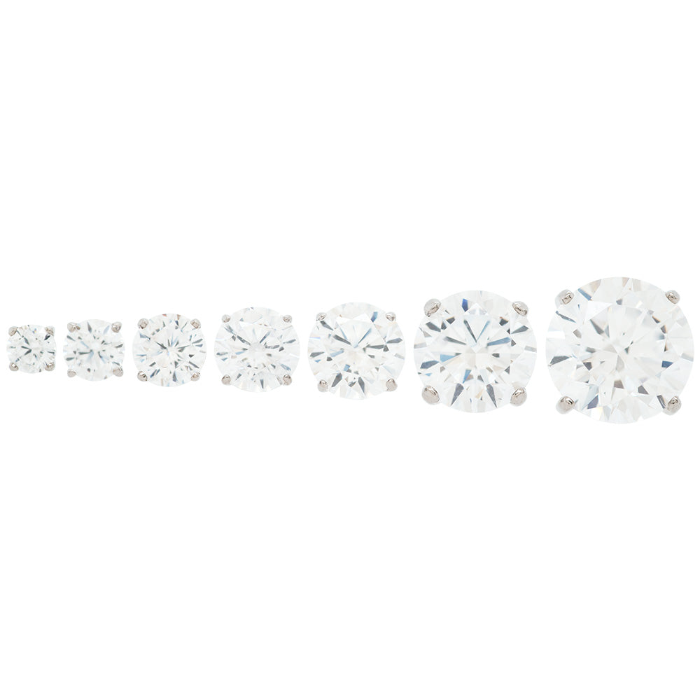 "Tiffany" Prong-Set Brilliant-Cut Gem - on flatback