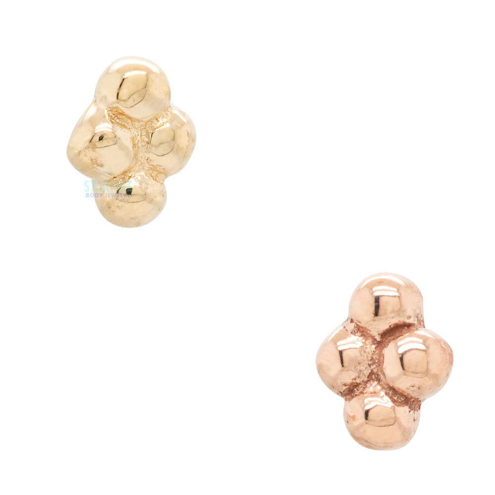 threadless: 4 Bead Cluster End in Gold