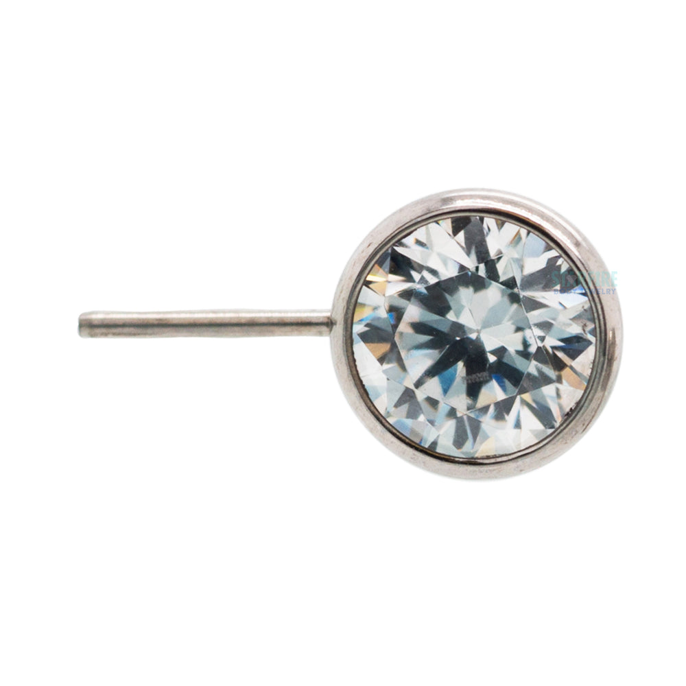 threadless: Bezel-Set Side-Set Faceted Gem End