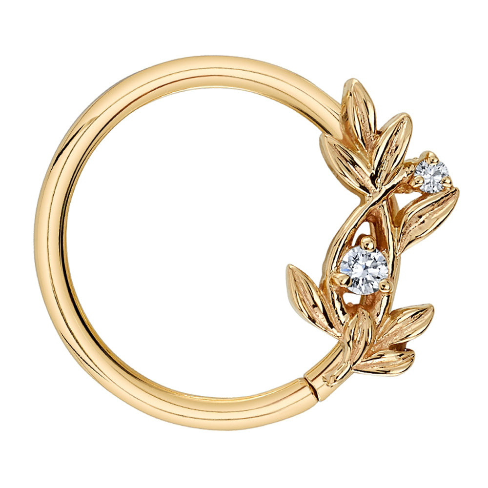 "Jessamine" Seam Ring in Gold with DIAMONDS