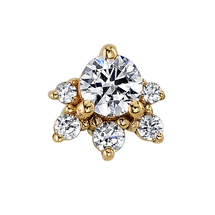 "Anaya" Threaded End in Gold with DIAMONDS