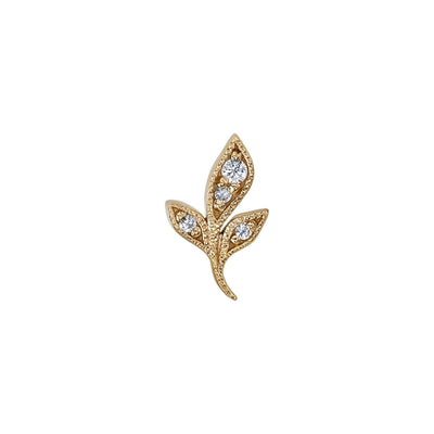 "Mini Wisteria" Threaded End in Gold with DIAMONDS