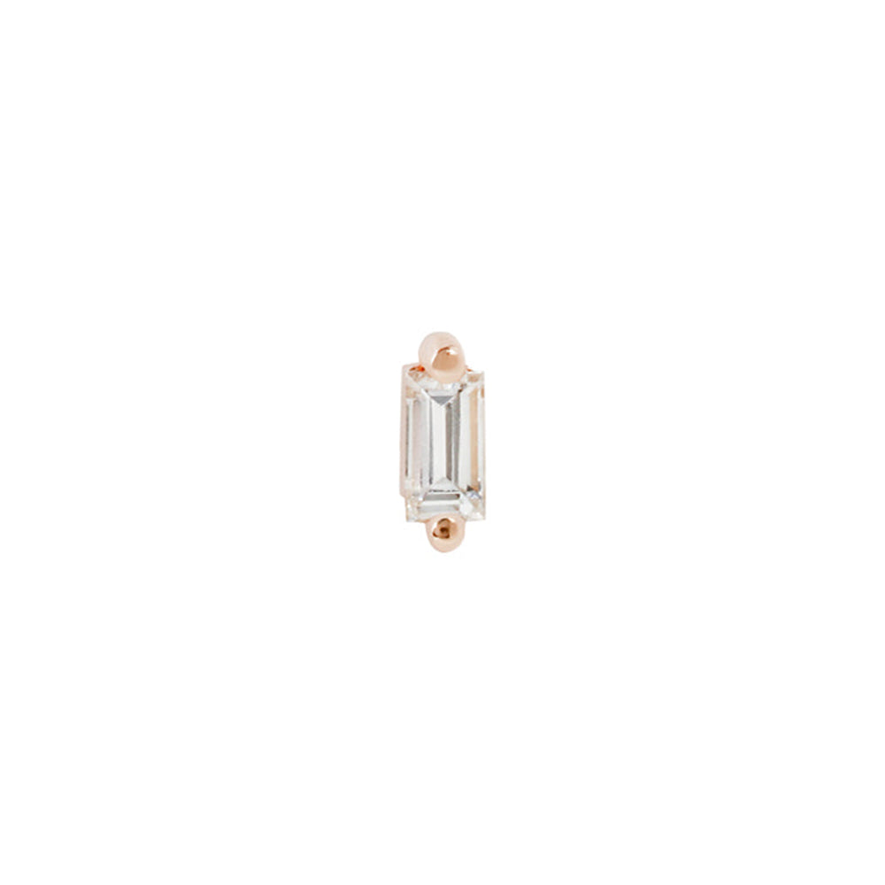 threadless: "Paris" End in Gold with White Topaz