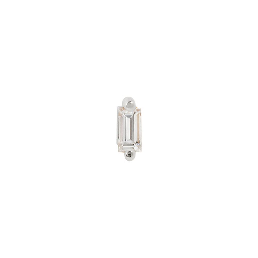 threadless: "Paris" End in Gold with White Topaz