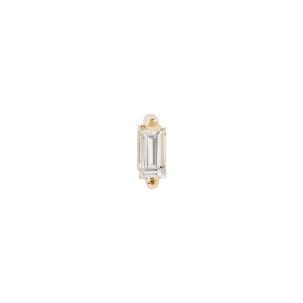 threadless: "Paris" End in Gold with White Topaz