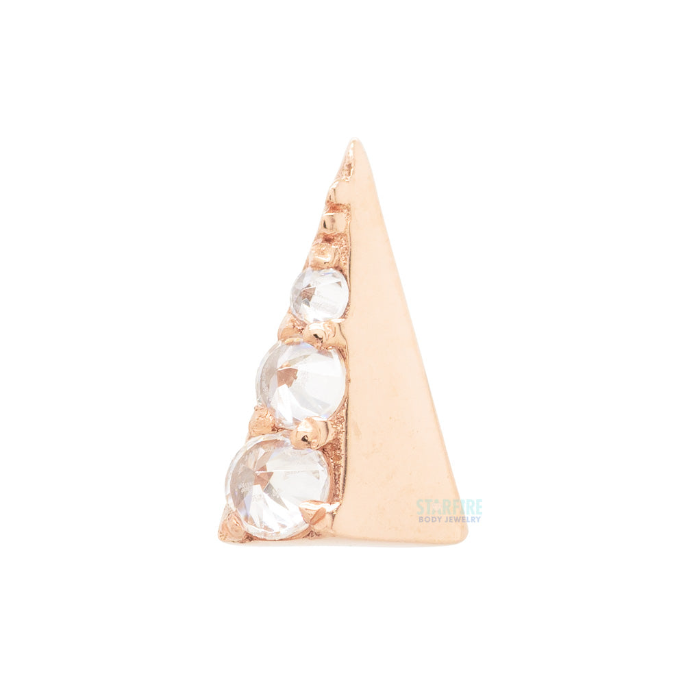 threadless: "Lux Spike" End in Gold with Reverse Set CZ's