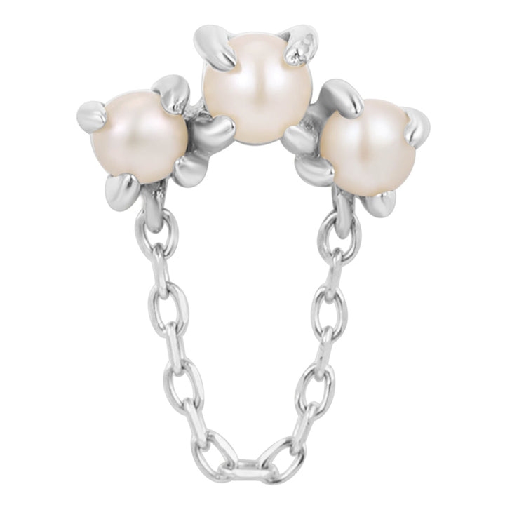 threadless: "Halston" End with Chain in Gold with Pearls