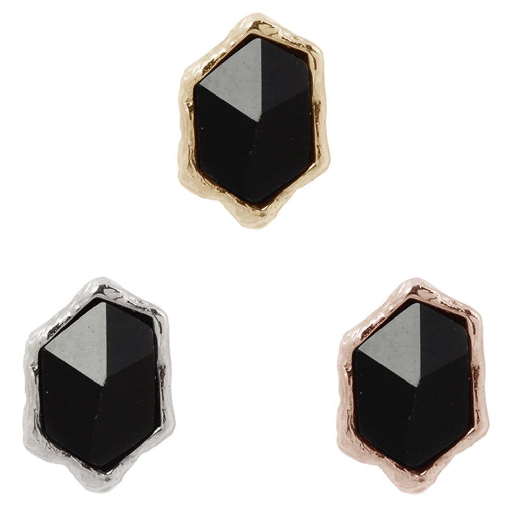 threadless: "Pump Up the Volume" End in Gold with Black Agate