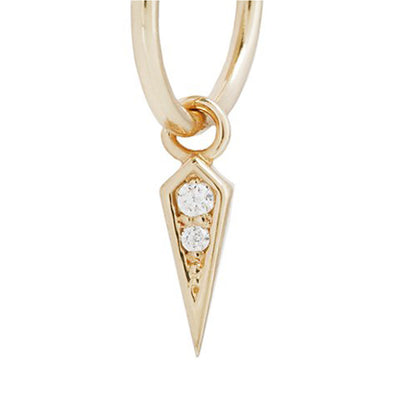 Spike Charm in Gold with CZ's