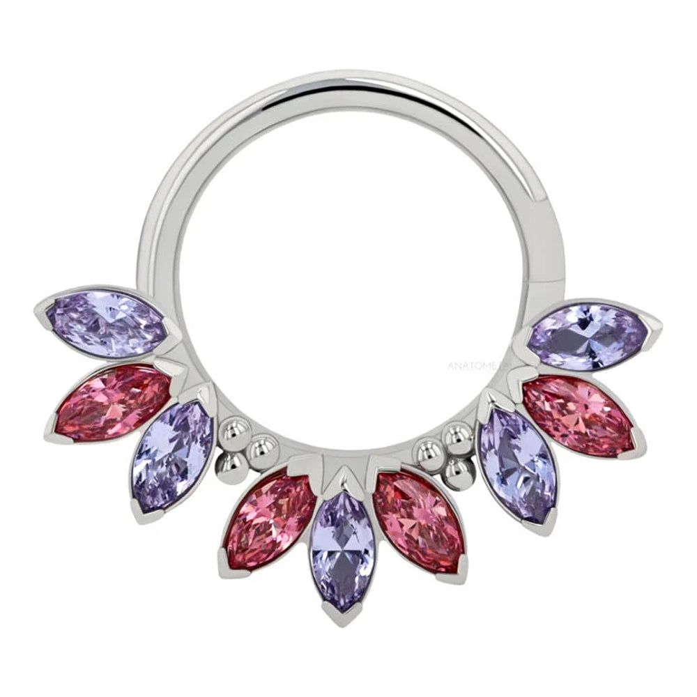 "Sedona" Seam Ring in Gold with Marquise-Cut Brilliant Gems - custom color combos