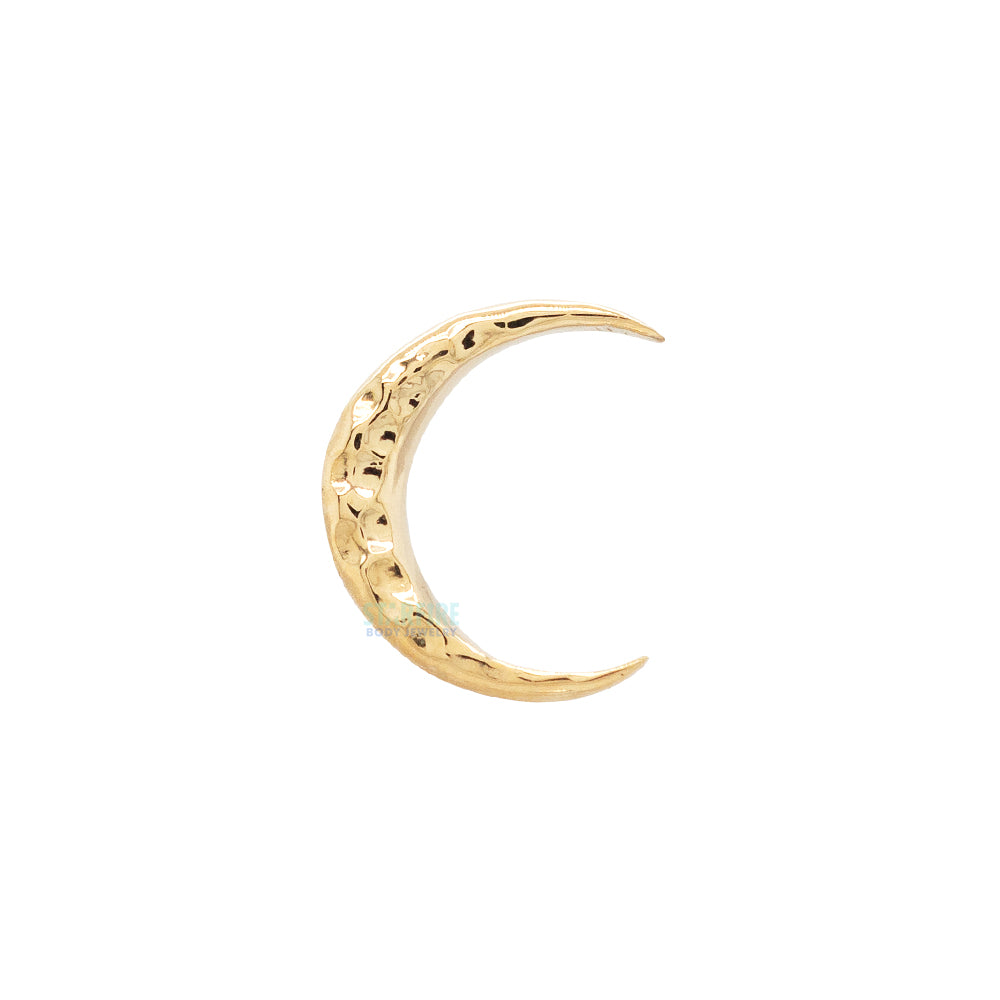 Hammered Moon Threaded in Gold