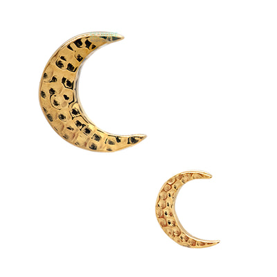 Hammered Moon Threaded in Gold