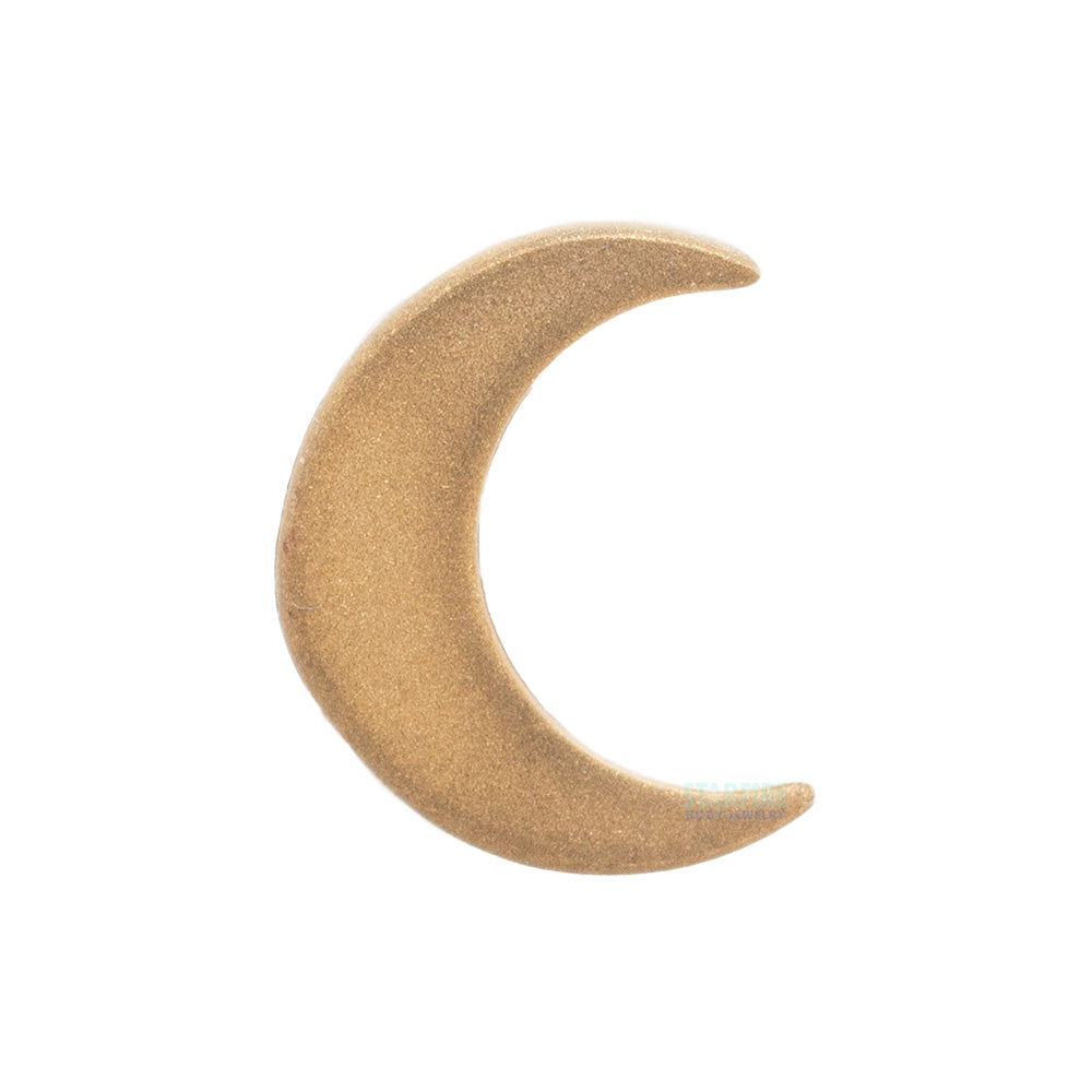 Sandblasted Moon Threaded End in Gold