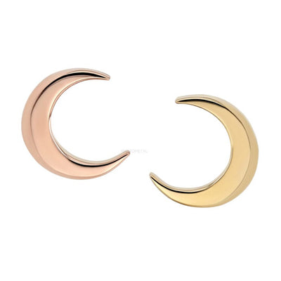 Moon Threaded End in Gold