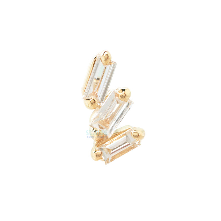 threadless: "Staxx" End in Gold with Diamond