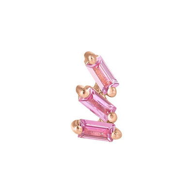 threadless: "Staxx" End in Gold with Pink Sapphire