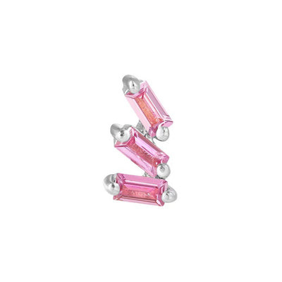 threadless: "Staxx" End in Gold with Pink Sapphire