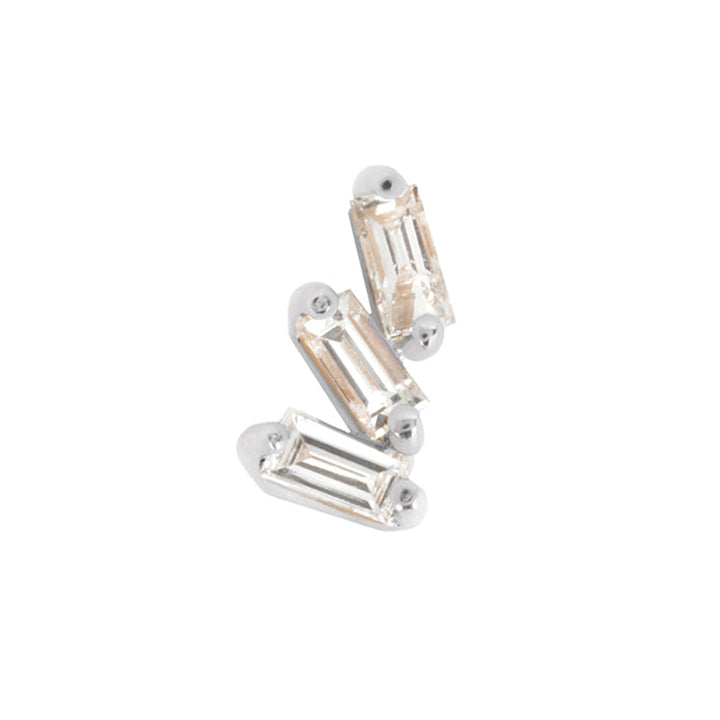 threadless: "Staxx" End in Gold with White CZ's