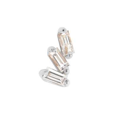 threadless: "Staxx" End in Gold with White CZ's
