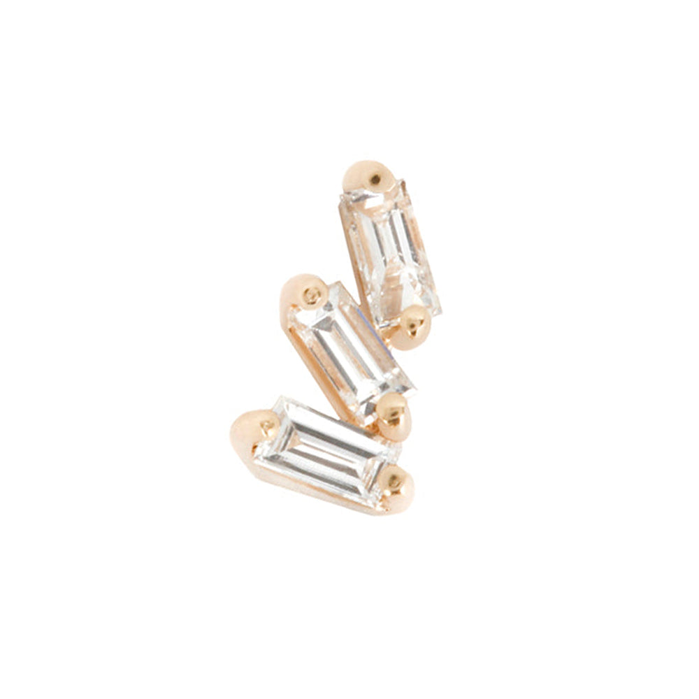 threadless: "Staxx" End in Gold with White CZ's
