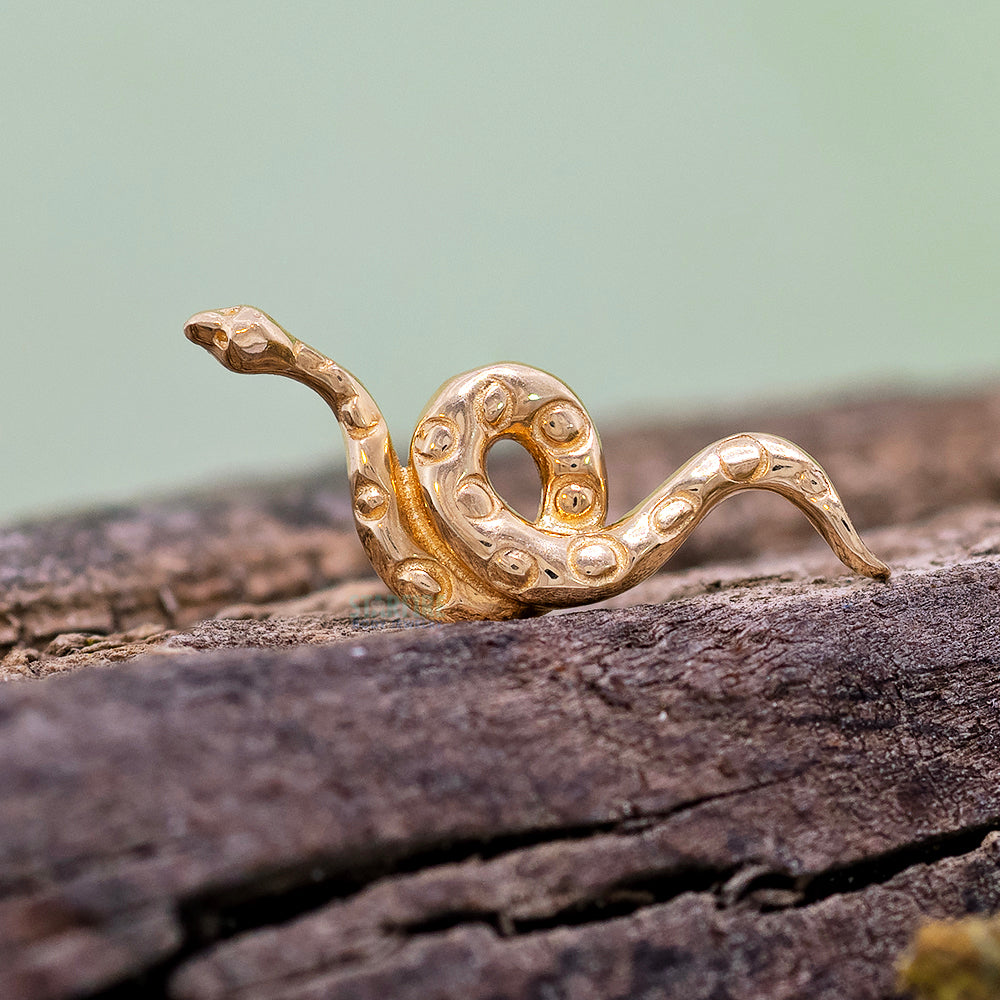 threadless: Textured Snake End in Gold