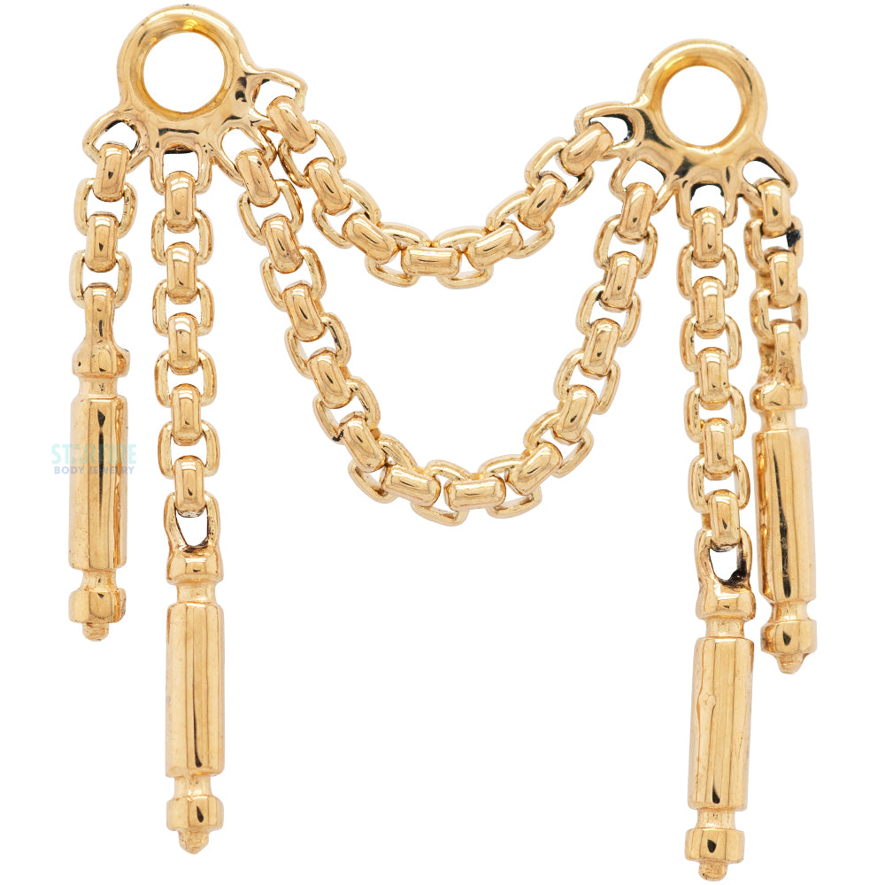 "Meander VI" Chain Attachment in Gold