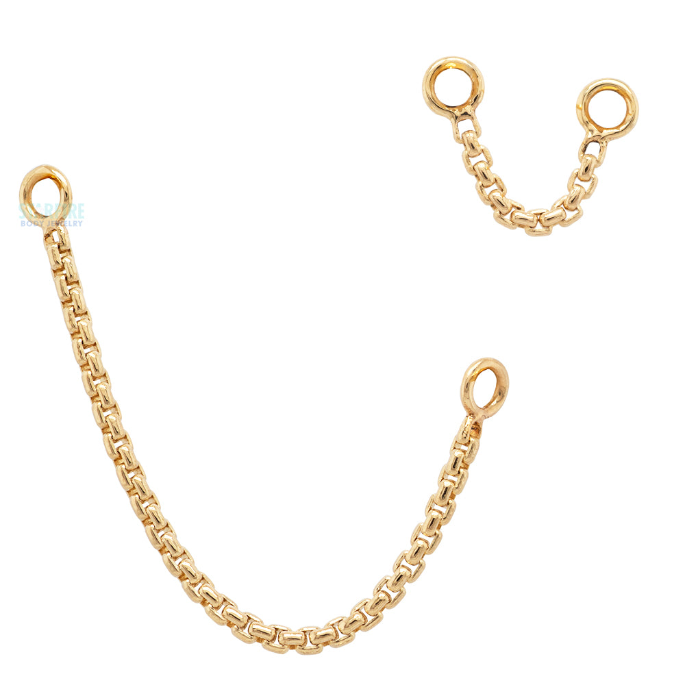 "Meander VII" Chain Attachment in Gold