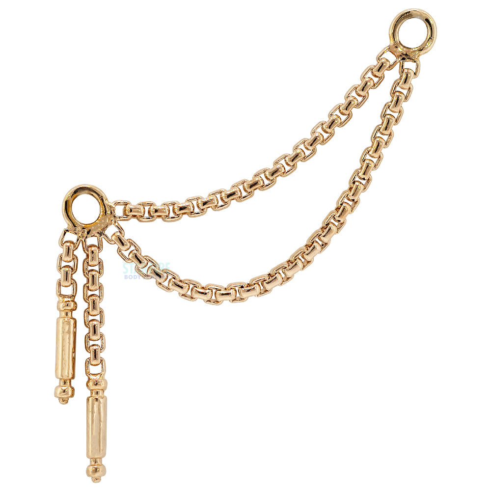 "Meander IV" Chain Attachment in Gold