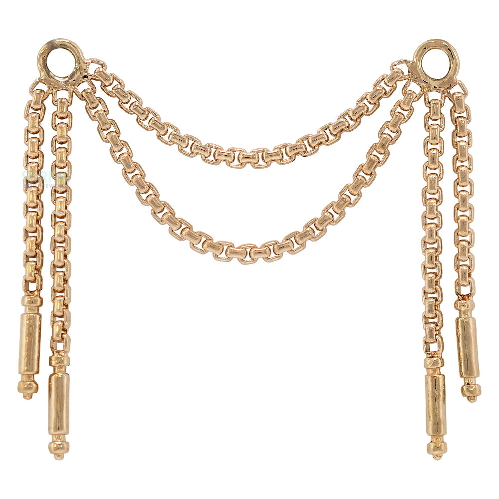 "Meander VI" Chain Attachment in Gold