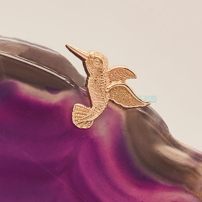 Hummingbird Threaded End in Gold