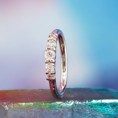 "Brigitte" Seamless Ring in Gold with CZ's