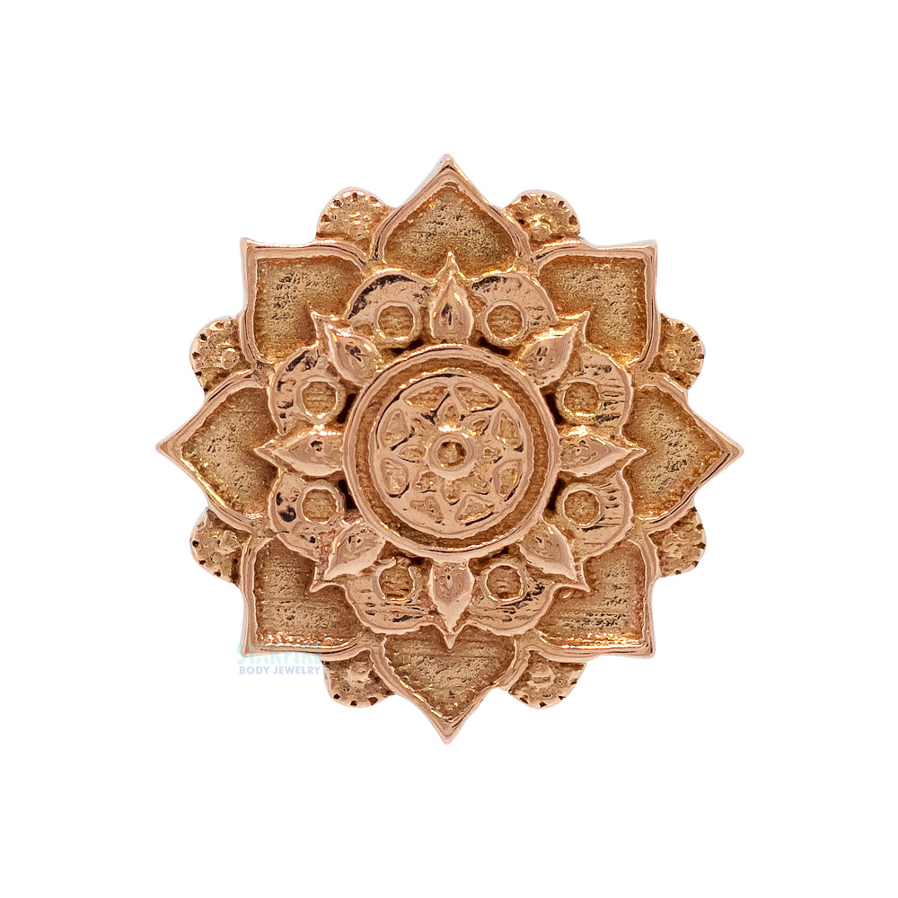 Mandala Flower Threaded End in Gold & Platinum