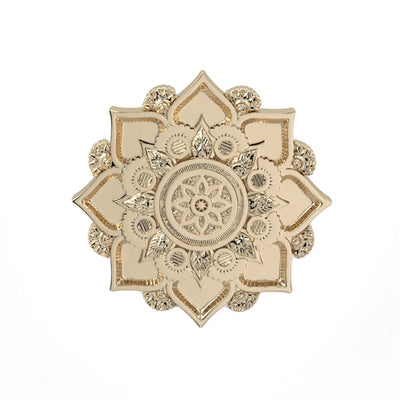 Mandala Flower Threaded End in Gold & Platinum