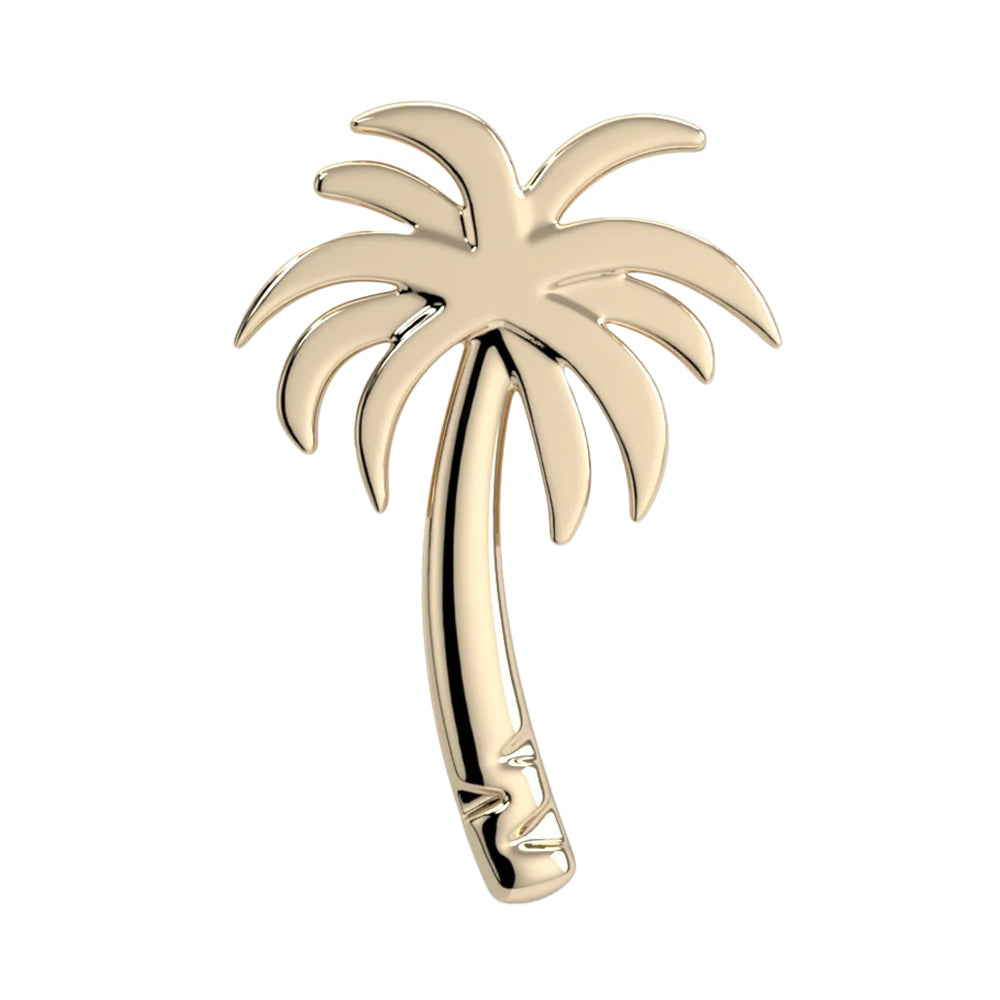 Bloom Palm Tree Threaded End in Gold & Platinum