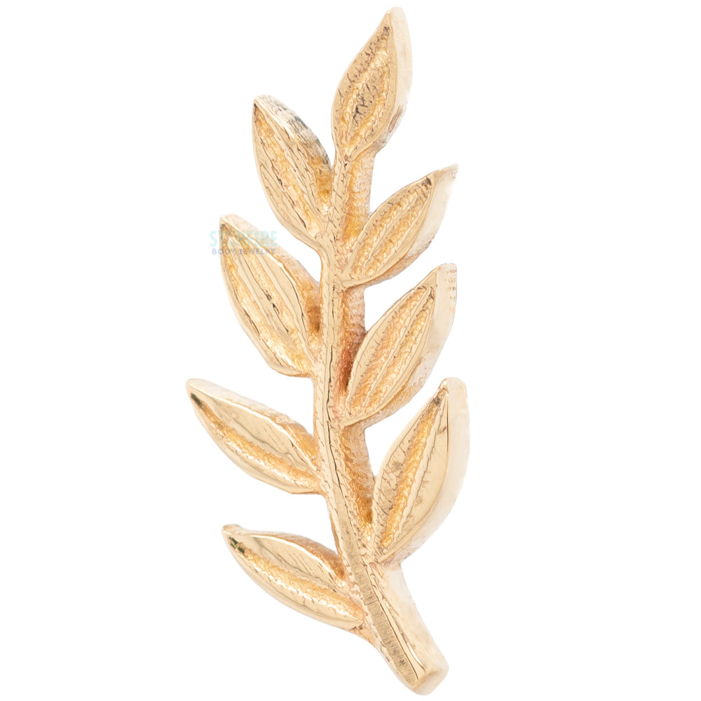 "Athena" Olive Branch Threaded End in Gold & Platinum