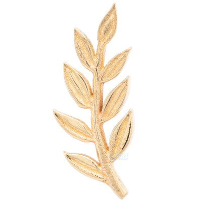 "Athena" Olive Branch Threaded End in Gold & Platinum