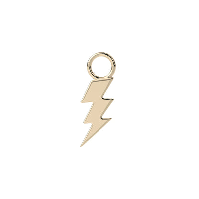 Lightning Bolt Charm in Gold & Platinum