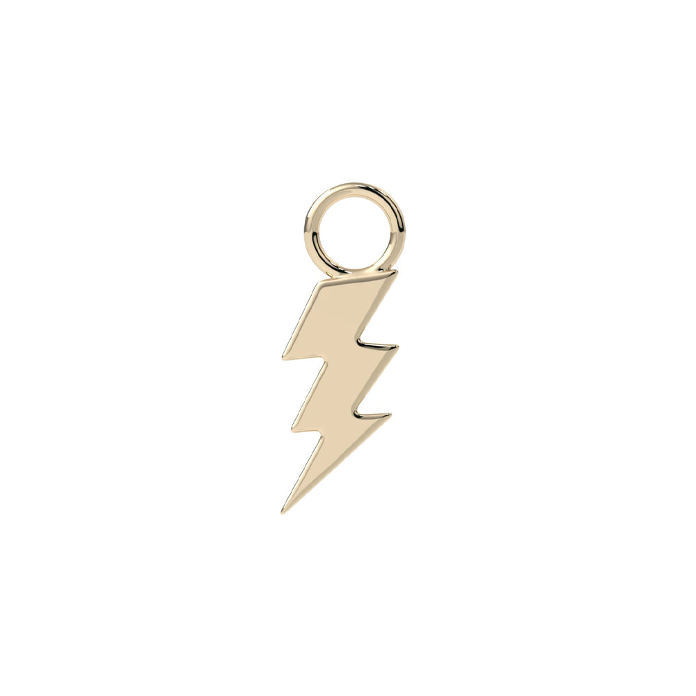 Lightning Bolt Charm in Gold & Platinum