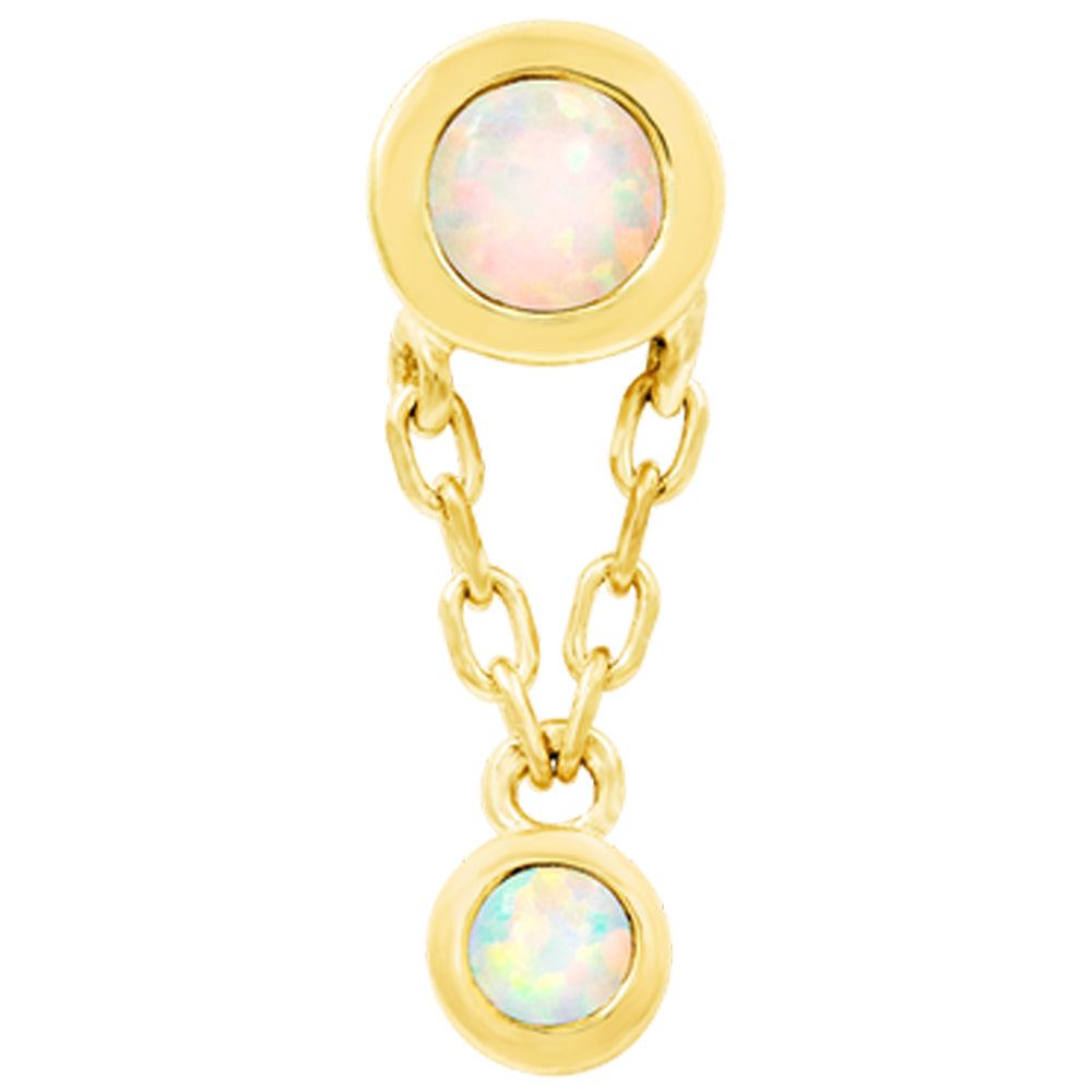 threadless: "Clara" End in Gold with Opal
